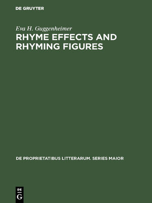 cover image of Rhyme effects and rhyming figures